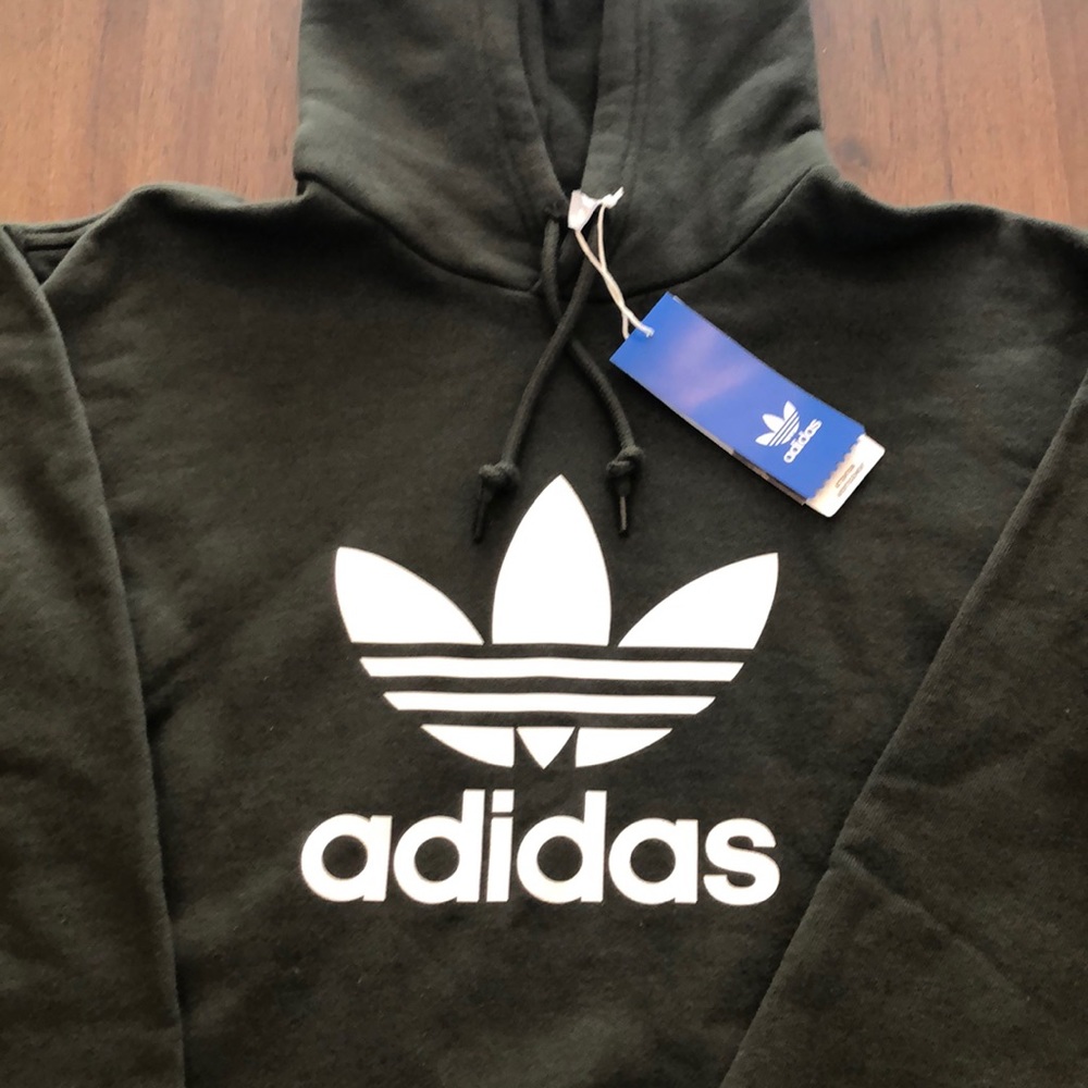 NWT ADIDAS TRIFOIL HOODIE SWEATSHIRT SIZE M OLIVE